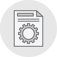 File Management Line Filled Light Icon vector