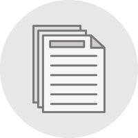 Document Line Filled Light Icon vector