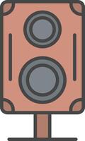 Speakers Line Filled Light Icon vector