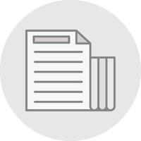 Documents Line Filled Light Icon vector