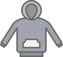 Hoodie Line Filled Light Icon vector