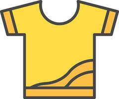 camisa línea lleno ligero icono vector