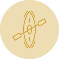 kayac línea amarillo circulo icono vector