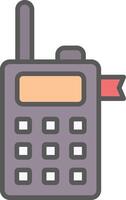 Walkie Talkie Line Filled Light Icon vector