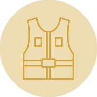 Jacket Line Yellow Circle Icon vector