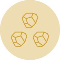 Boulder Line Yellow Circle Icon vector