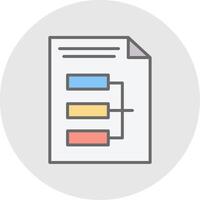 Infographic Line Filled Light Icon vector