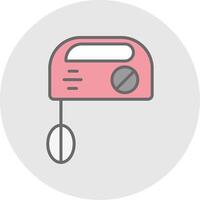 Mixer Line Filled Light Icon vector