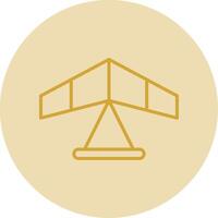 Gliding Line Yellow Circle Icon vector