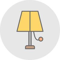 Lamp Line Filled Light Icon vector