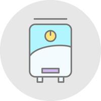 Water Heater Line Filled Light Icon vector