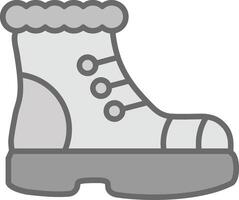 Boot Line Filled Light Icon vector