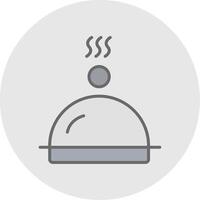 Tray Line Filled Light Icon vector