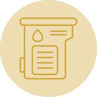 Cartridge Line Yellow Circle Icon vector