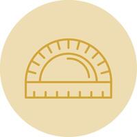 Ruler Line Yellow Circle Icon vector