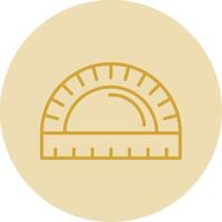 Ruler Line Yellow Circle Icon vector