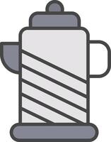 Kettle Line Filled Light Icon vector