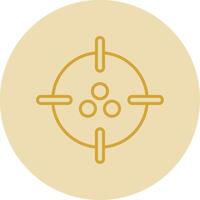 Paintbal Line Yellow Circle Icon vector