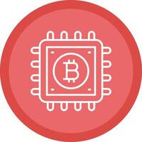 Bitcoin Process Line Multi Circle Icon vector