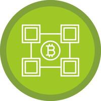Blockchain Blockchain Line Multi Circle Icon vector