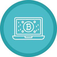Bitcoin Earnings Line Multi Circle Icon vector