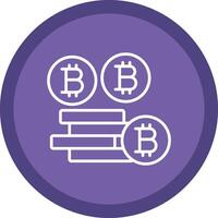 Bitcoins Bitcoins Line Multi Circle Icon vector