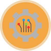 Mining Technology Flat Multi Circle Icon vector