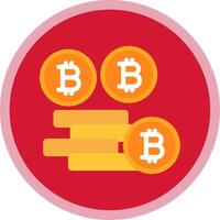 Bitcoins Bitcoins Flat Multi Circle Icon vector