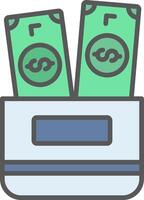 Money Laundering Line Filled Light Icon vector