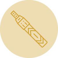 Corrector Line Yellow Circle Icon vector