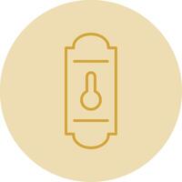 Handle Line Yellow Circle Icon vector