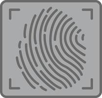 Fingerprint Line Filled Light Icon vector