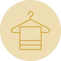 Hanger Line Yellow Circle Icon vector