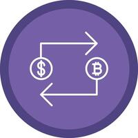 Bitcoin Exchange Line Multi Circle Icon vector