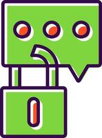 Secure Chat filled Design Icon vector