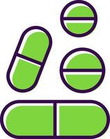 Pills filled Design Icon vector