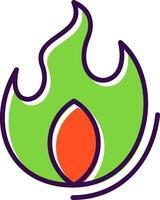 Burn filled Design Icon vector