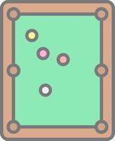 Pool Table Line Filled Light Icon vector