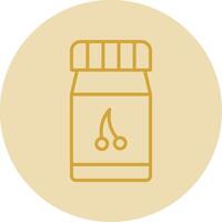 Jam Line Yellow Circle Icon vector