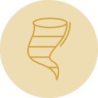 Twister Line Yellow Circle Icon vector