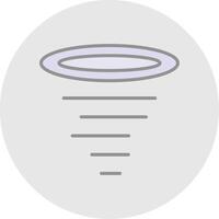 Tornado Line Filled Light Icon vector