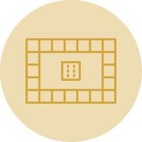 Board Games Line Yellow Circle Icon vector
