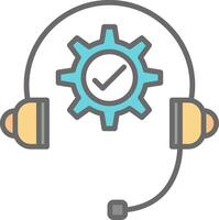 Technical Support Line Filled Light Icon vector