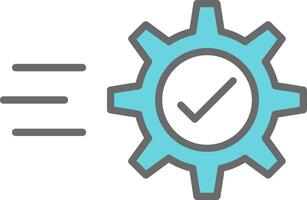 Gears Line Filled Light Icon vector