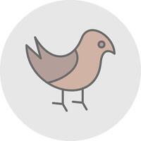 Bird Line Filled Light Icon vector