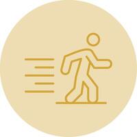 Running Line Yellow Circle Icon vector