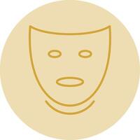 Theatre Line Yellow Circle Icon vector