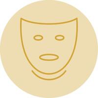 Theatre Line Yellow Circle Icon vector