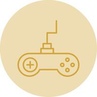 Gaming Line Yellow Circle Icon vector