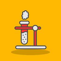 Test Tube Filled Shadow Icon vector